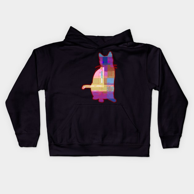 Calm Cat Kids Hoodie by crunchysqueak